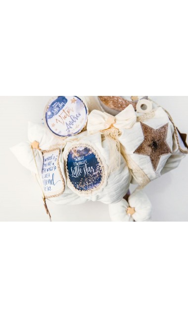 Lumanare de botez baieti personalizata, 65x4cm, Twinkle Twinkle little star  16